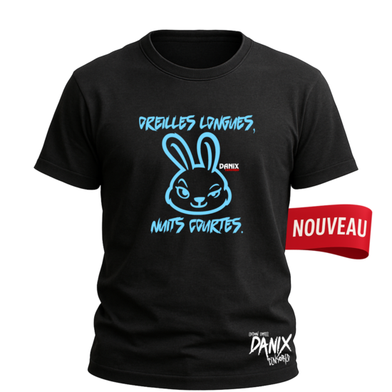 Tshirt Lapin Coquin Oreilles longues nuits courtes